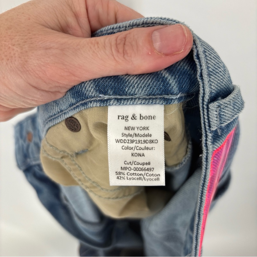 Rag & Bone Sid Carpenter Jean Women 23 Kona Light Wash Wide Leg Denim Soft Comfy - Picture 13 of 16